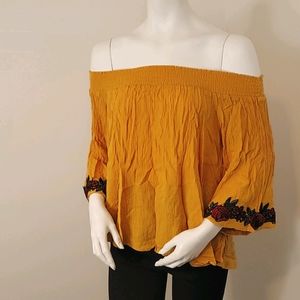 Embroidery Sheer Blouse